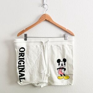 Disney Mickey Mouse White Cotton Shorts